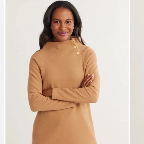 Dudley Stephens Marielle Mock Neck in Camel - Picture 1 of 10